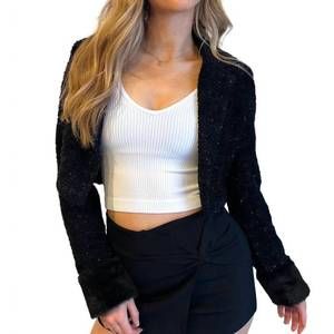 NEW BLUE BLUSH style icon blazer in black
